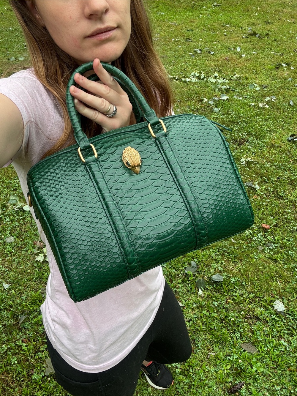 Kurt Geiger London Kensington Snake Embossed Boston Bag - Picture 4 of 17